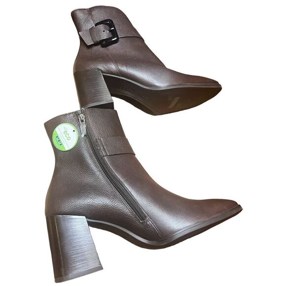 Paul Green Nirvana Brown Pebbled Leather Buckle Bootie NWOB Size 4UK/6 1/2 US - Picture 4 of 8